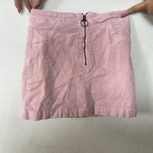 Pink zip up skirt